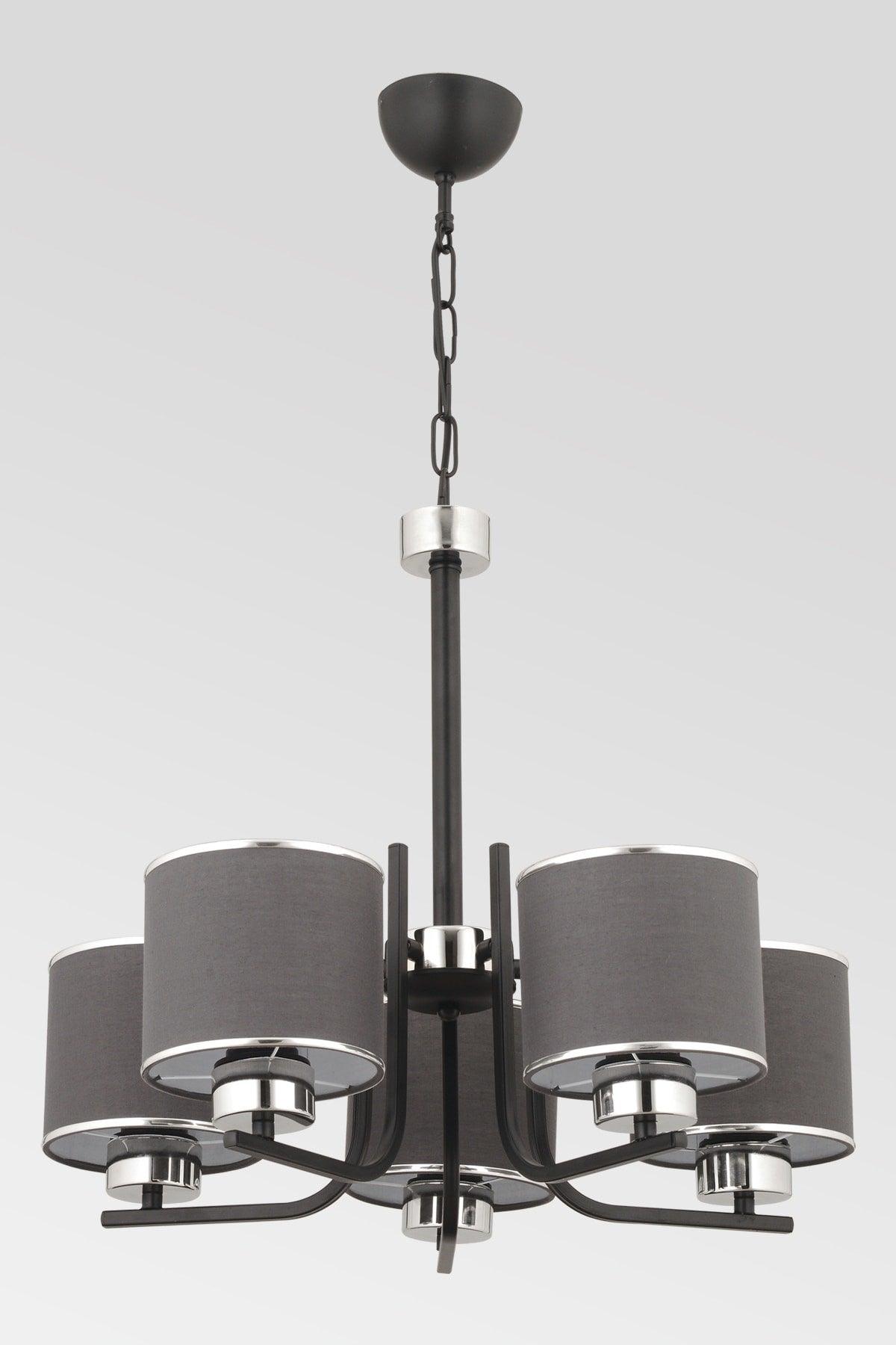 Lisbon 5 Li Anthracite Pendant Lamp Chandelier - Swordslife