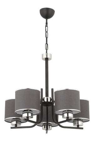 Lisbon 5 Li Anthracite Pendant Lamp Chandelier - Swordslife