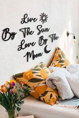 live By The Sun, Love By The Sun' Wooden Graffiti - Swordslife