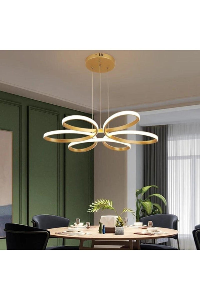 Living Room Living Room Bedroom Kitchen Pendant Lamp Led Chandelier Tumbled White Light - Swordslife