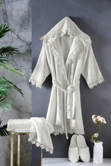 Liya 8 Pieces Dowry Laced Lace Bathrobe Set - Swordslife