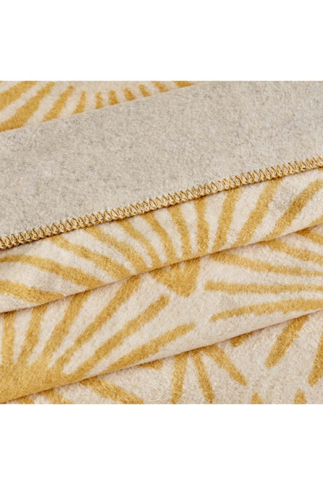 Liya Cotton Single Blanket Mustard (150x200 Cm) - Swordslife