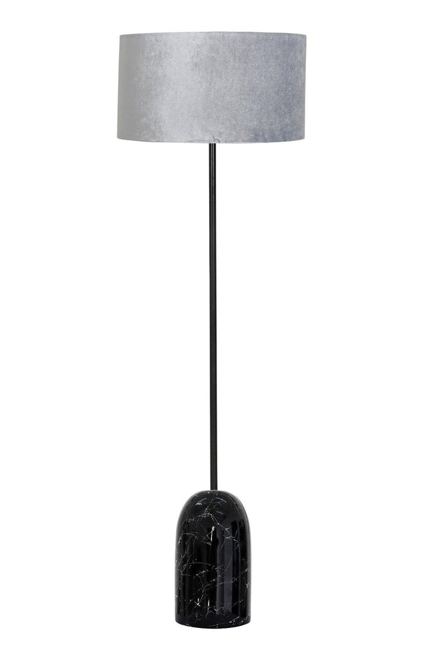 Lmd-mda01 Black Single Leg Floor Lamp - Velvet Gray - Swordslife