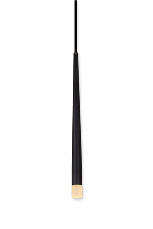 Long Led Gofrato Grained Black Color Single Led Pendant Lamp - Swordslife
