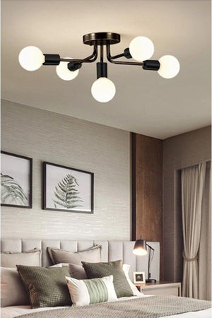Loop Modern Design Black Color (without light bulb) Five Chandelier - Swordslife