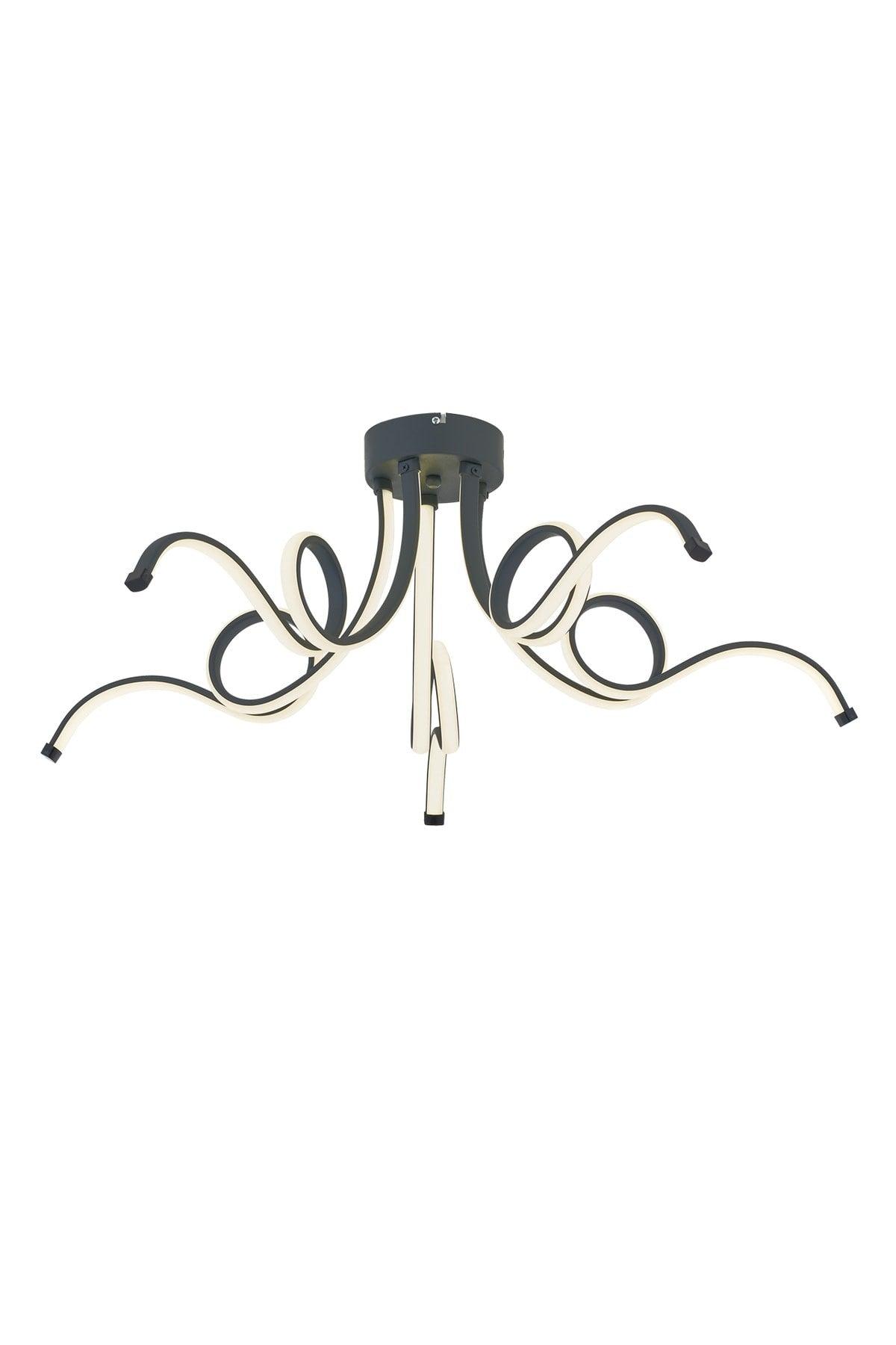 Lucea Daylight Led 5 Piece Anthracite Plafonyer Chandelier - Swordslife