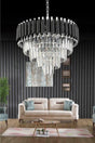 Luna 50's Black-silver Luxury Crystal Stone Chandelier - Swordslife