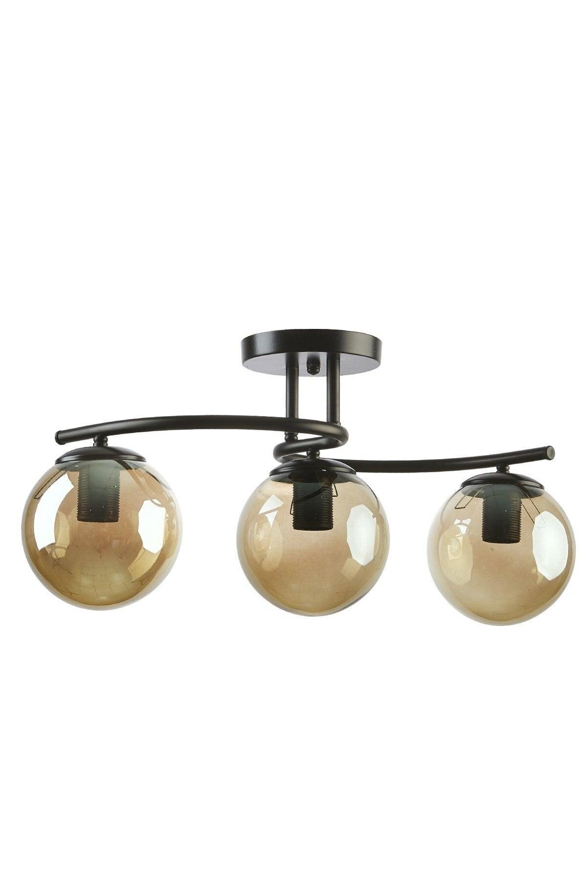 Luna Model Closed Globe Glass Modern Plafonier Chandelier - Swordslife