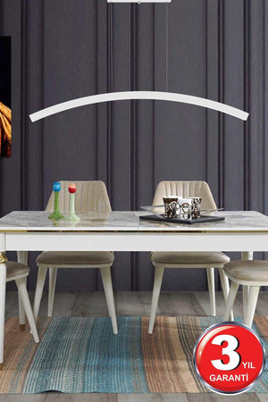 Luna (White Case, Yellow Light) Led Modern Led Chandelier - Swordslife