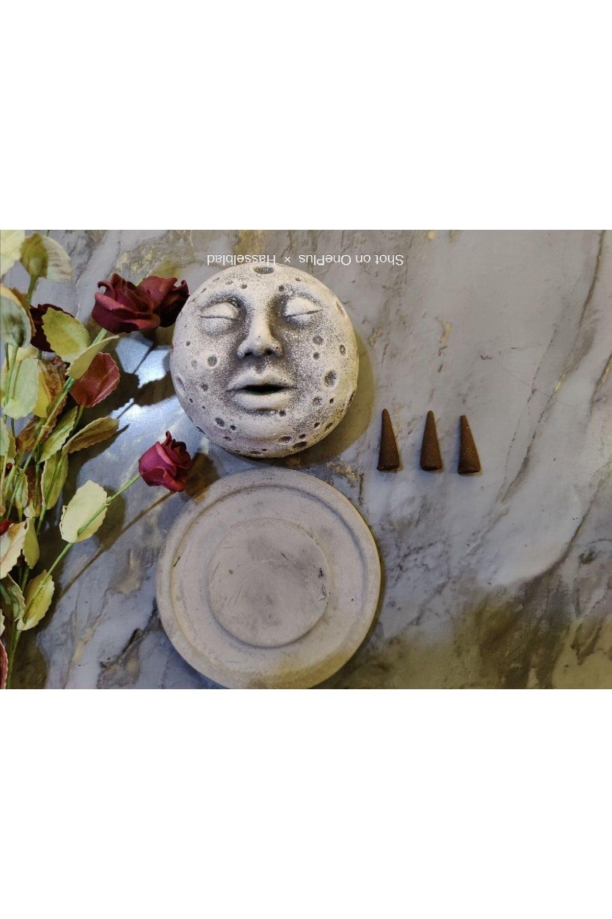 Lunaf Moon Face Special Design Backflow Incense Holder Set - Swordslife