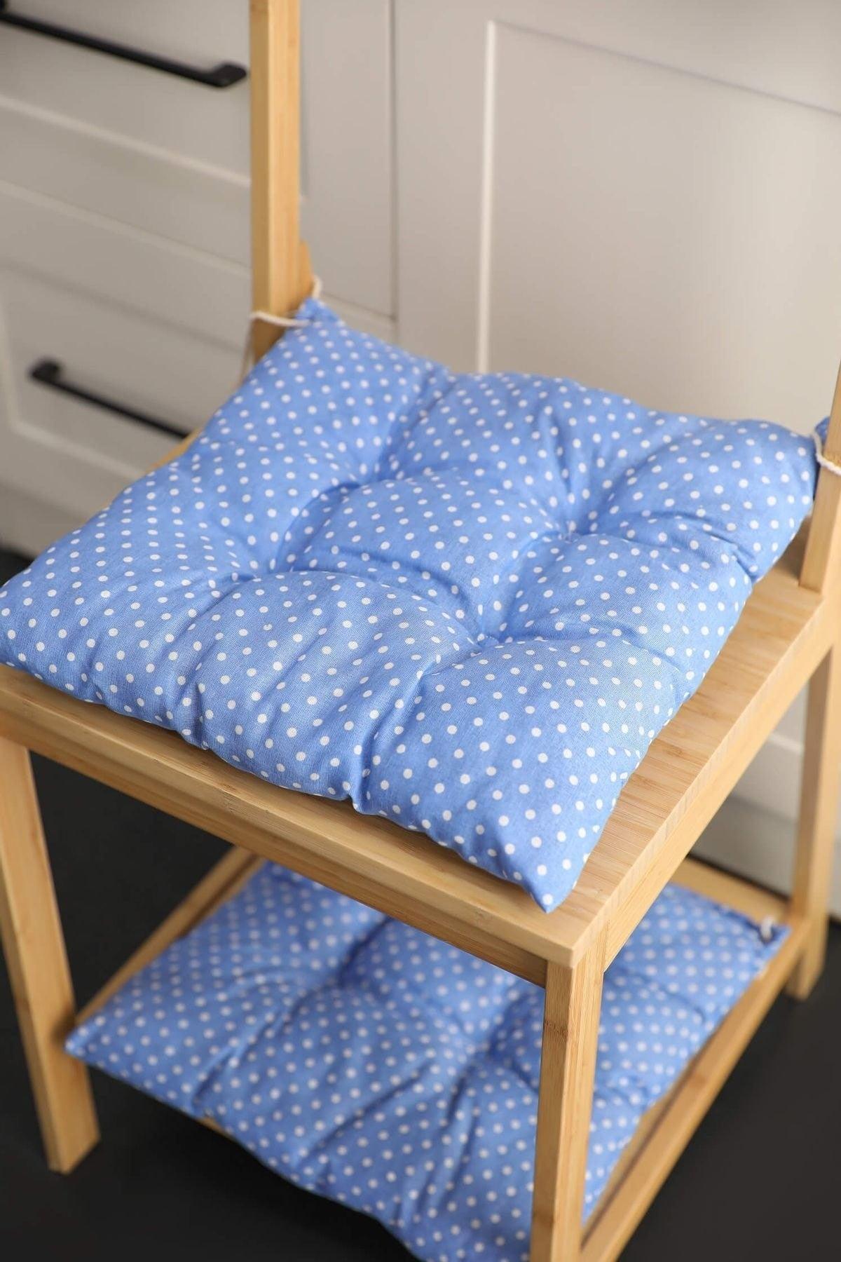 Lux 2 Puff Chair Cushion - Blue - White - Swordslife