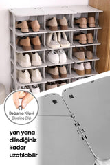 Luxury 5 Tier Shoe Rack White