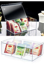 Lux Acrylic 6 Compartment Tea Storage Box