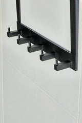 Luxe Behind Door 5 Pcs Black Metal Hanger - M3