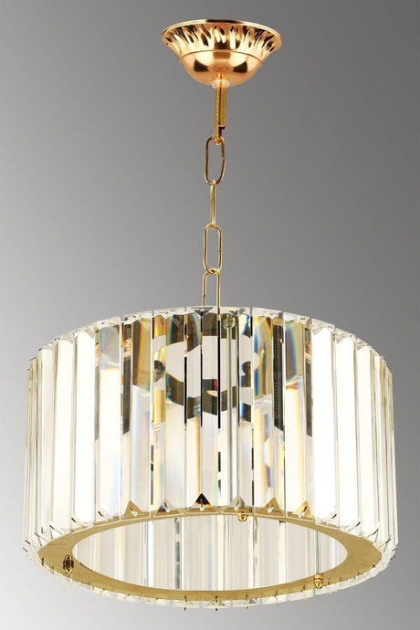 Luxury Diamond 25 Cm Gold Crystal Stone Chandelier