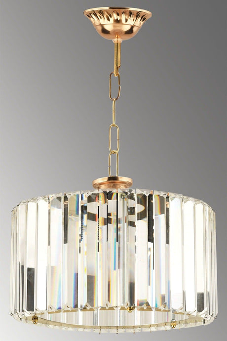 Luxury Diamond 25 Cm Gold Crystal Stone Chandelier