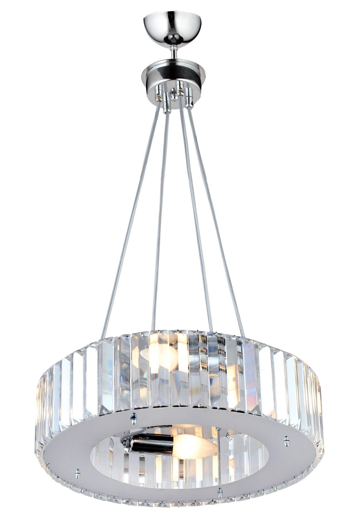 Luxury Diamond 37 Cm Chrome Chandelier