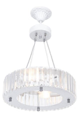 Luxury Diamond 37 Cm White Chandelier