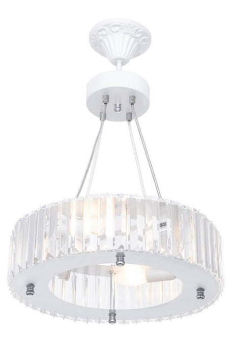 Luxury Diamond 37 Cm White Chandelier