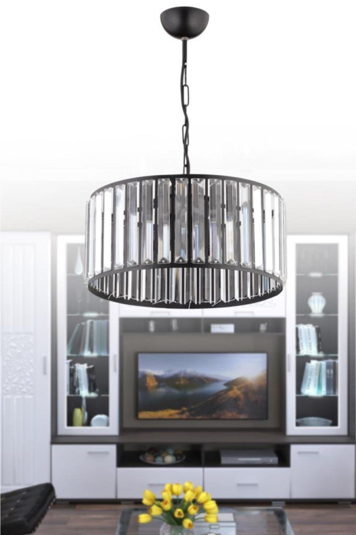 Luxury Diamond 40 Cm Black Stone Chandelier - Swordslife