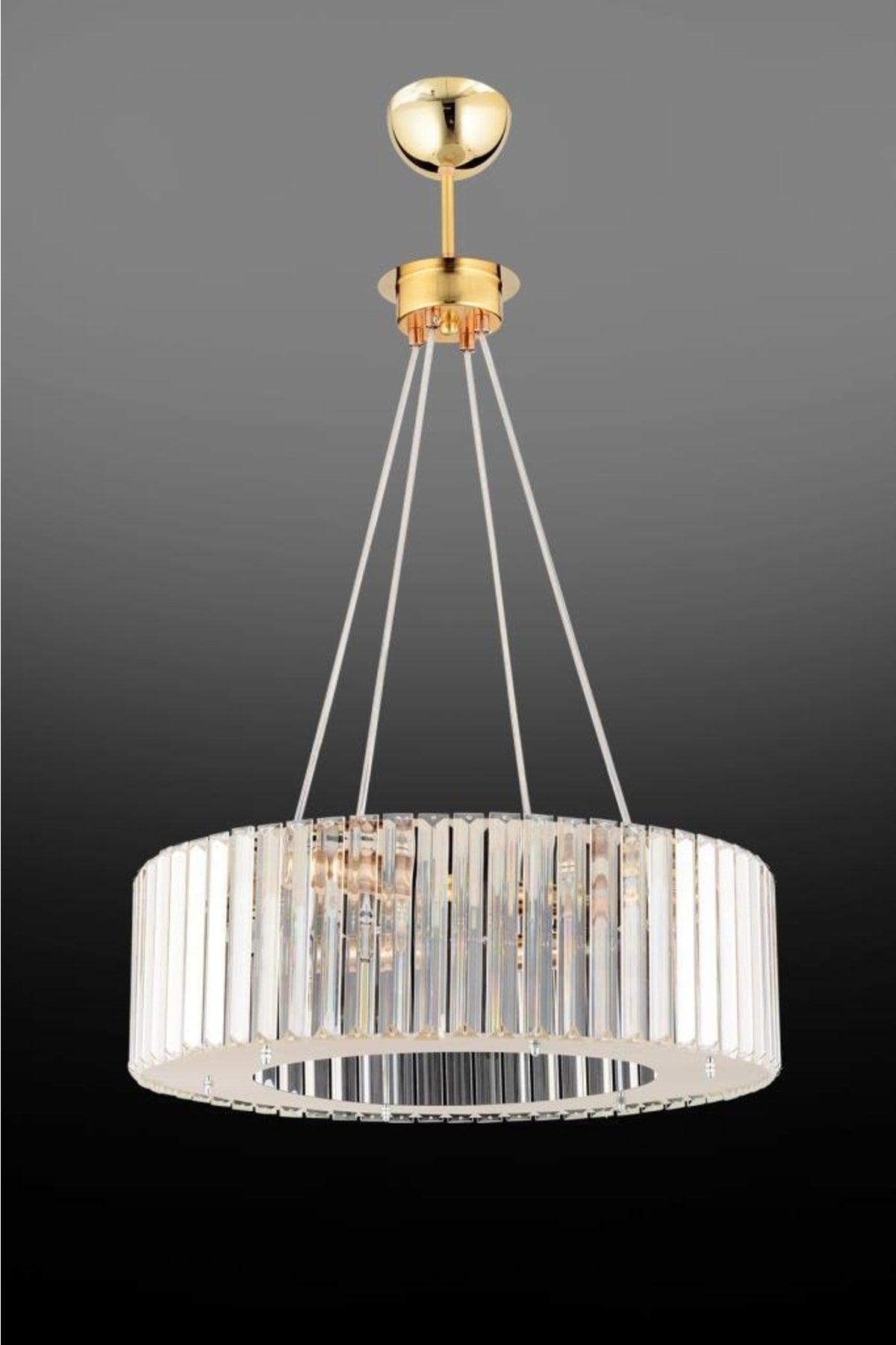 Luxury Diamond 45 Cm Gold Crystal Stone Chandelier - Swordslife