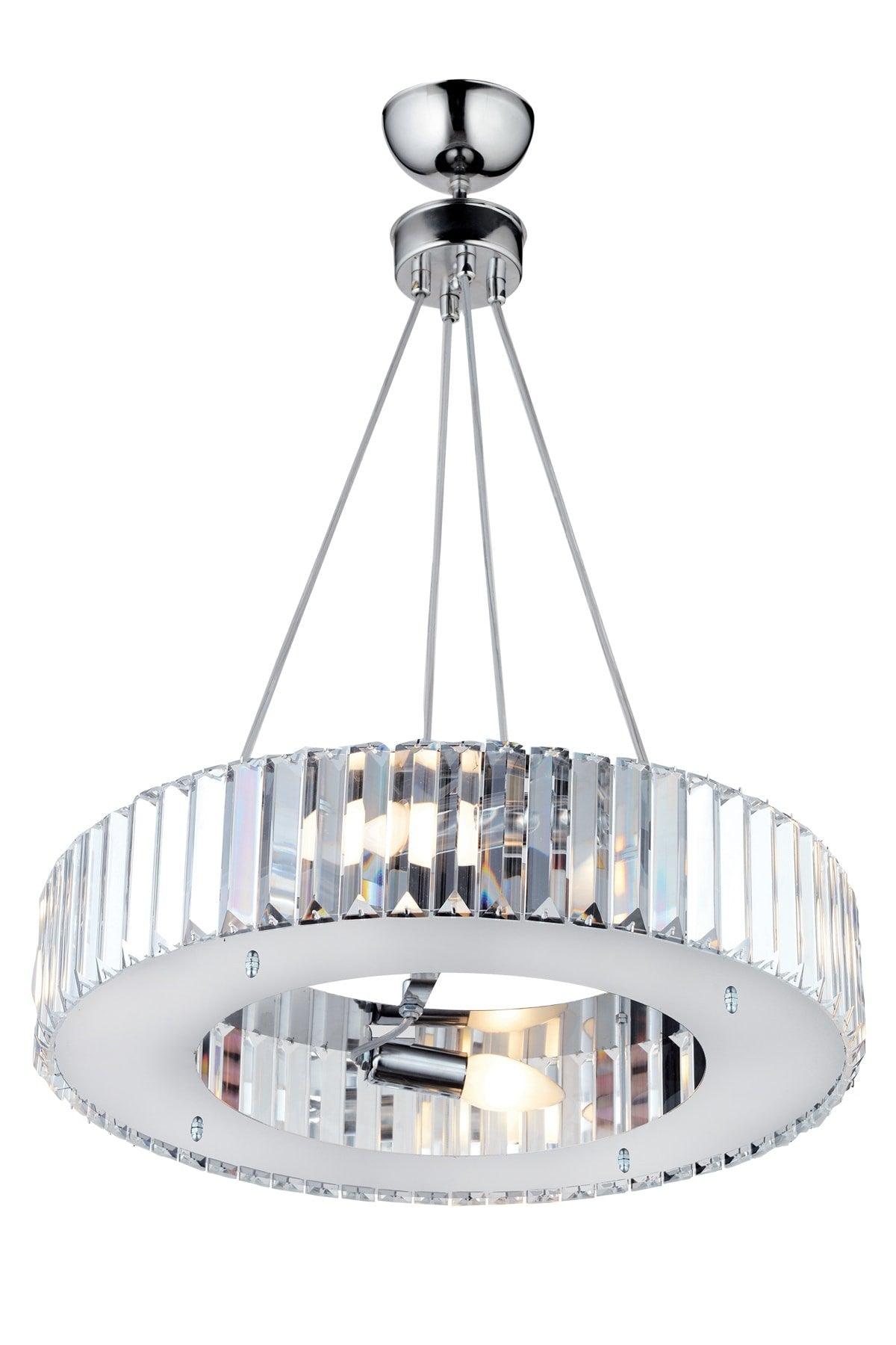 Luxury Diamond 47 Cm Chrome Chandelier - Swordslife