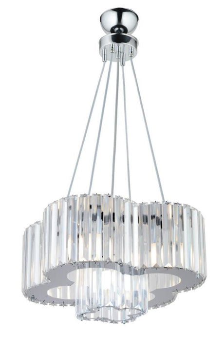 Lux Diamond Daisy Chrome 5 Pcs Double Decker Chandelier - Swordslife