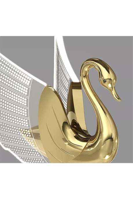 Luxury Exclusive Modern Pendant Lamp Triple Swan Led Chandelier Swan Gold Yellow Led Chandelier - Swordslife