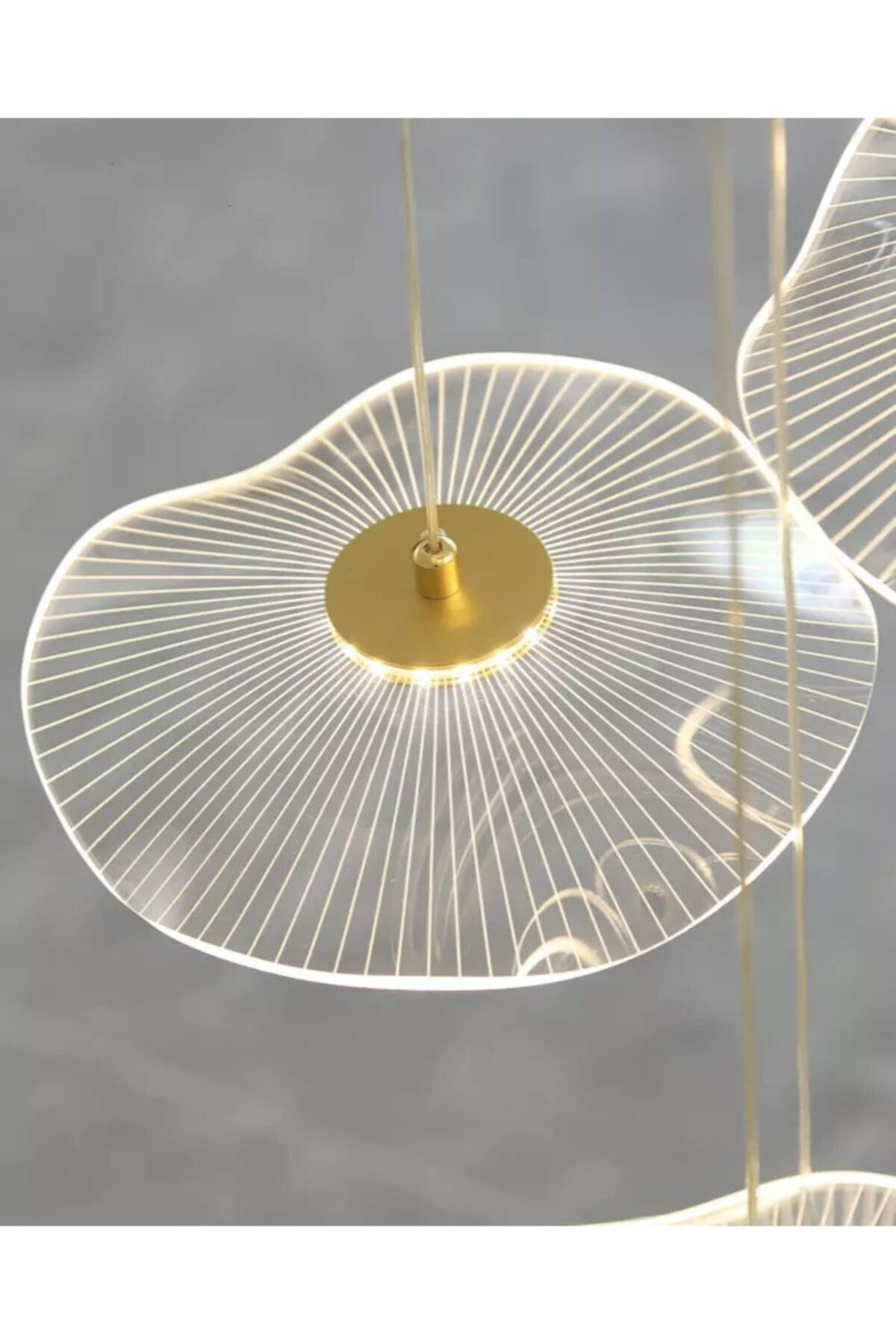 Luxury Exclusive Single Pendant Led Chandelier Jellyfish Gold Yellow Led Chandelier - Swordslife