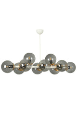 Luxury Modern Design White 10 Smoked Globe Glass Chandelier - Swordslife