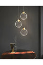 Luxury Modern Triple Round Pendant Lamp Crystal Glass Led Chandelier Gold Yellow Led Chandelier - Swordslife