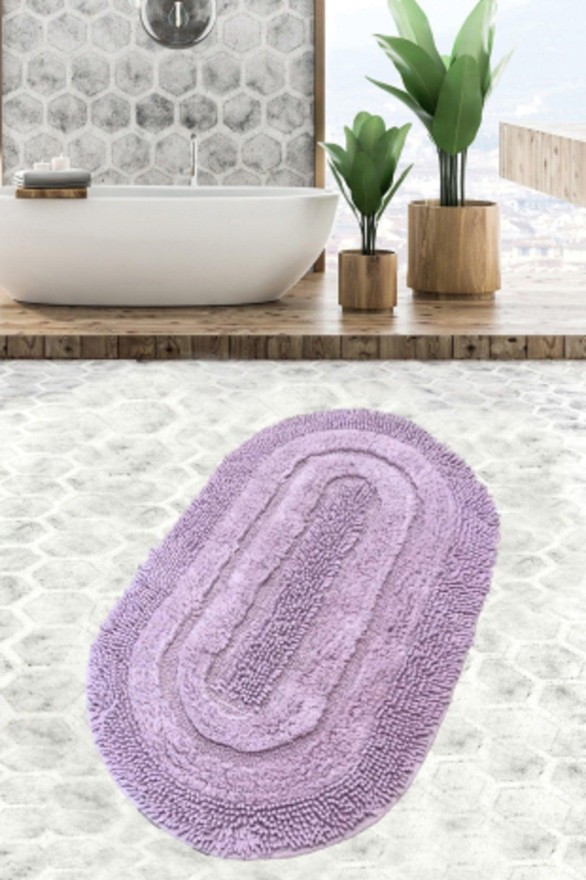 Macoroni Pink 2 Pcs Set Bathroom Rug