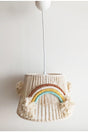 Macrame Thread Wrap Rainbow Appliqued Handmade Pompom Baby And Kids Room Chandelier (18) - Swordslife