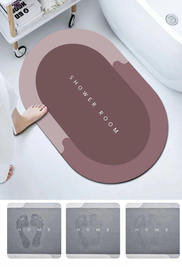 Magic Water Absorbent Bath Mat With Non-Slip Base