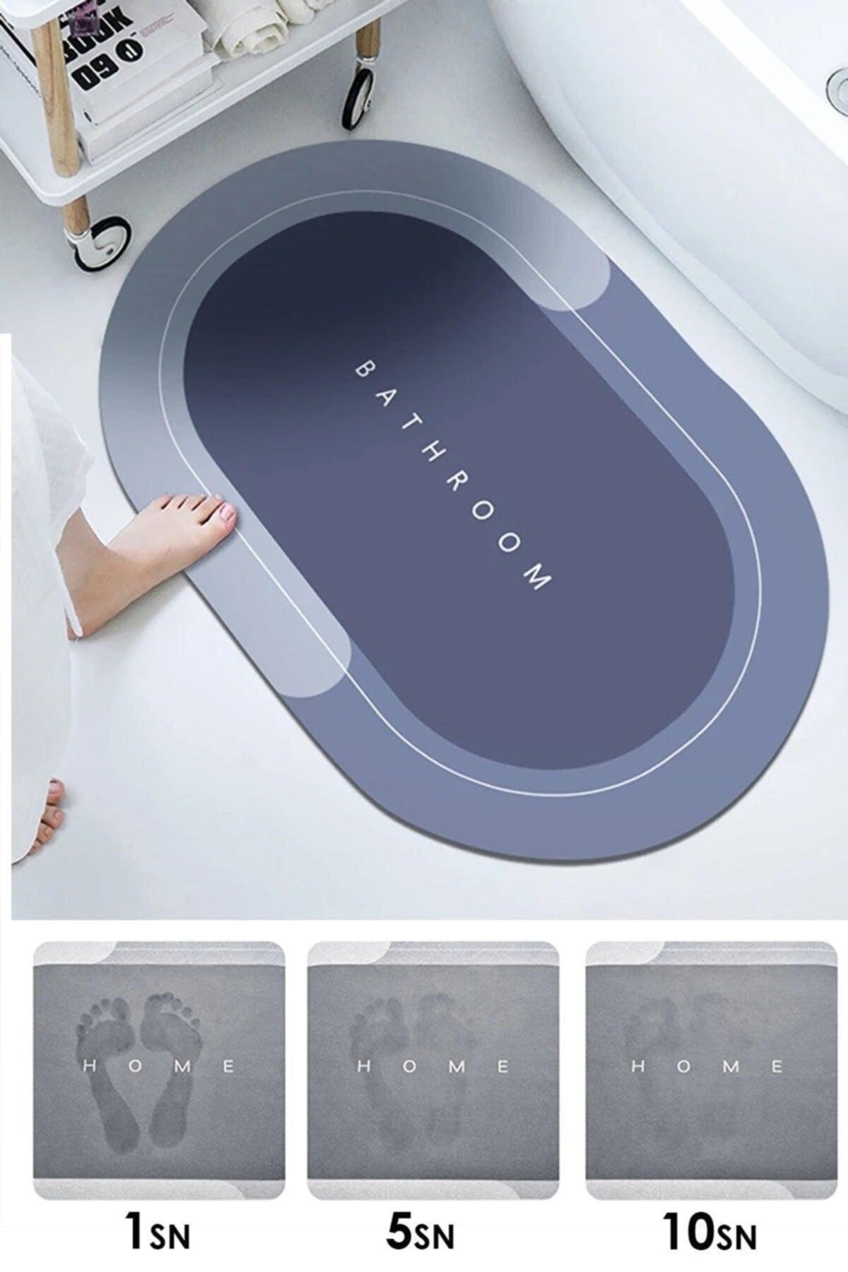 Magic Water Absorbent Bath Mat With Non-Slip Base