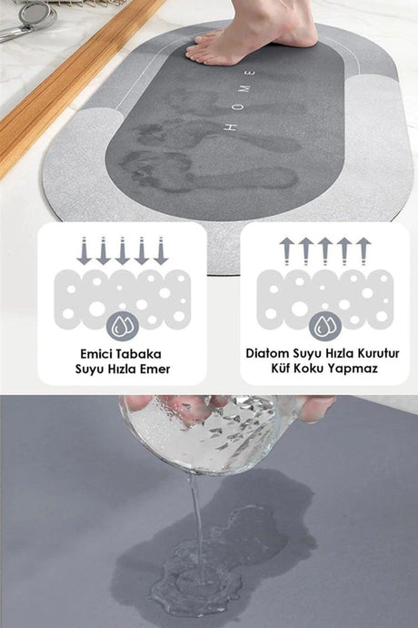 Magic Water Absorbent Bath Mat Anti-Slip Foot Towel 40x60 3,5 Mm - Swordslife