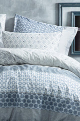 Malin Double Ranforce Duvet Cover Set - Blue - Swordslife