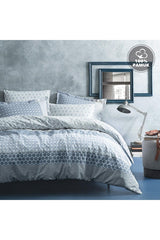 Malin Double Ranforce Duvet Cover Set - Blue - Swordslife