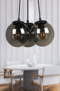 Malta 3rd Chandelier Black Smoked Glass - Swordslife