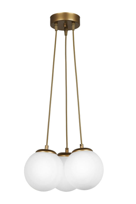 Malta 3rd Chandelier Tumbled White Glass - Swordslife