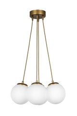 Malta 4th Chandelier Tumbled White Glass - Swordslife