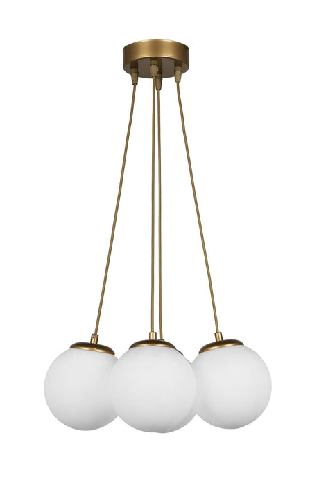 Malta 4th Chandelier Tumbled White Glass - Swordslife