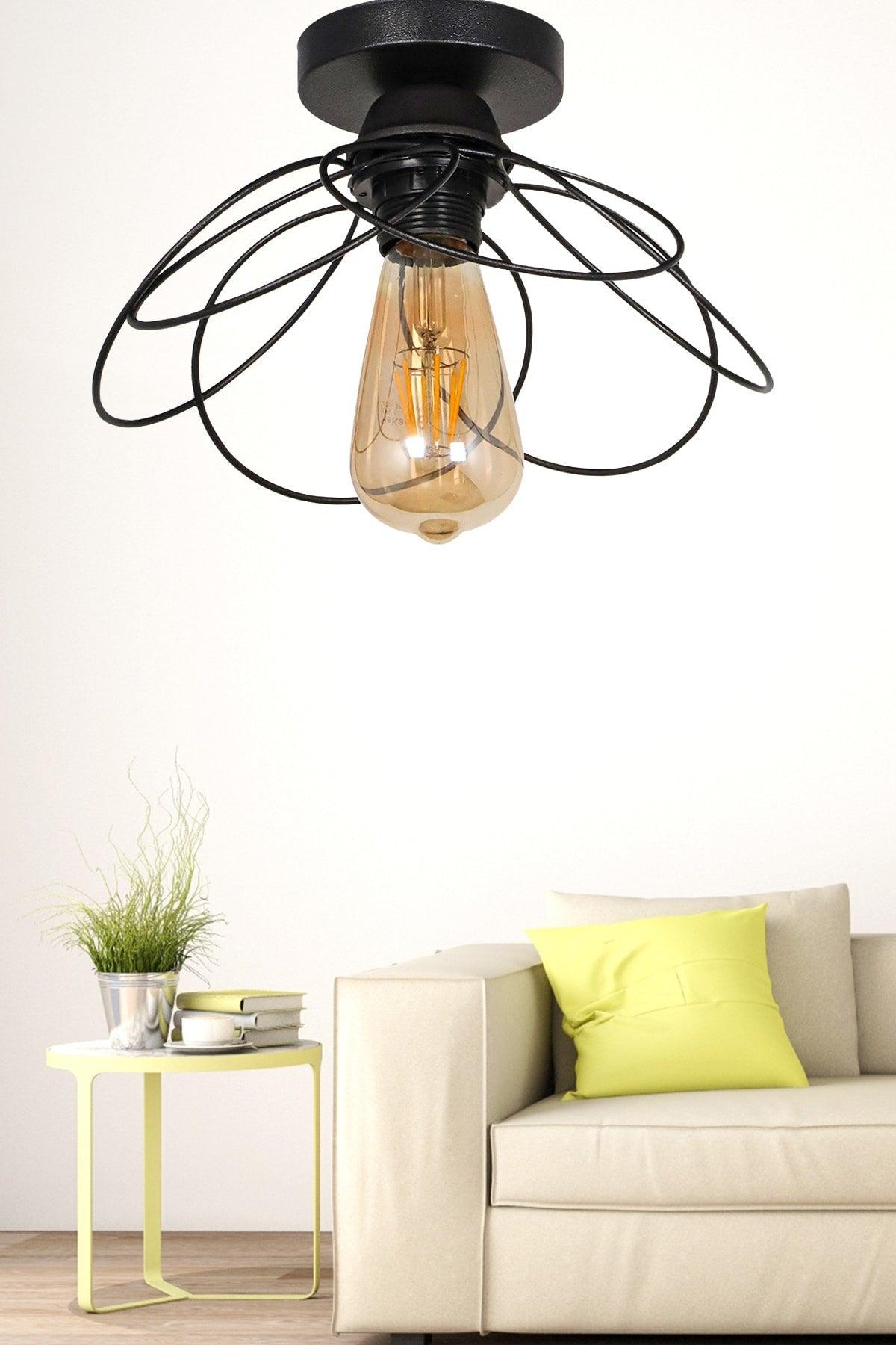 Mango Single Black Ceiling Mount Chandelier - Swordslife