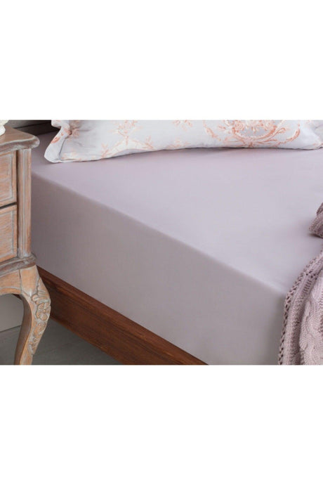 Manon King Size Ranforce Fitted Sheet - Light Plum - Swordslife