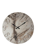 Marble Pattern Wall Clock Diameter 80cm White - Swordslife