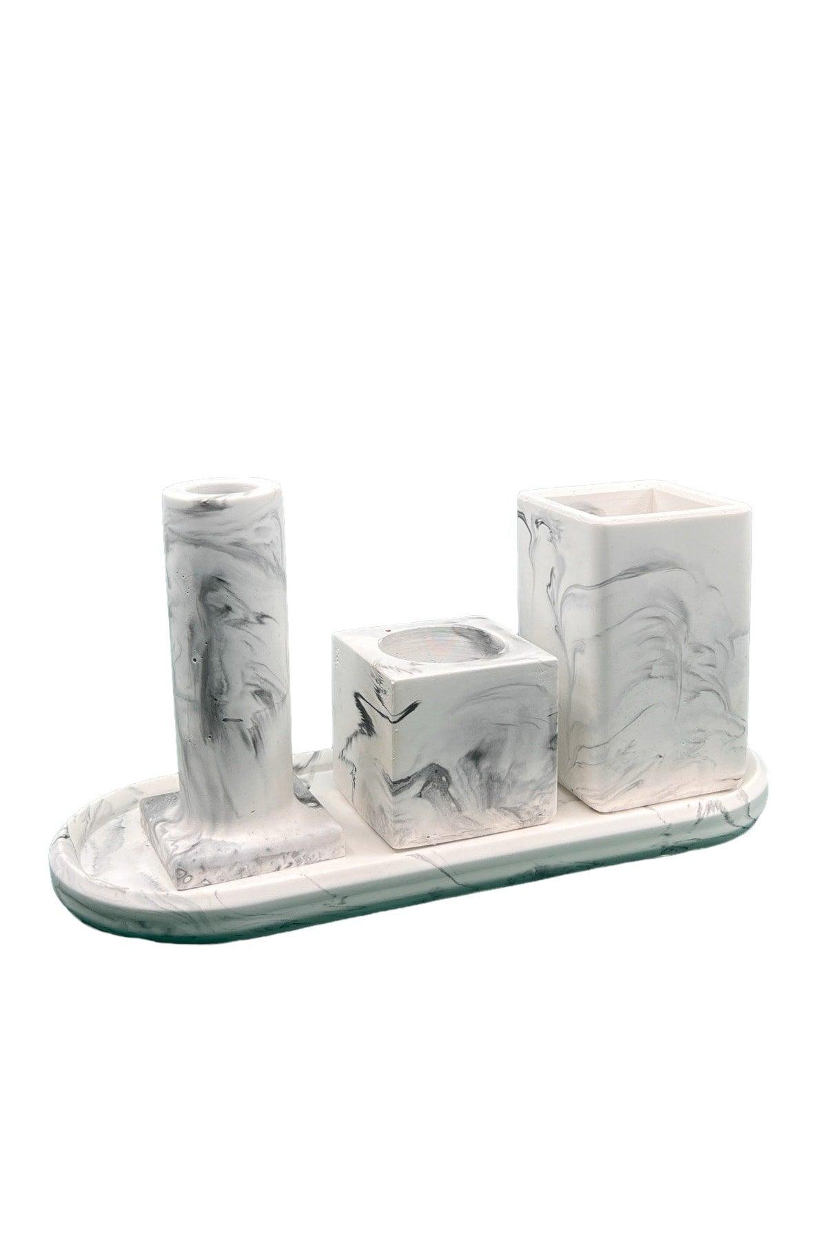 Marble Series Toothbrush Bathroom Set