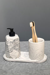 Marble Series Toothbrush and Liquid Soap Dispenser