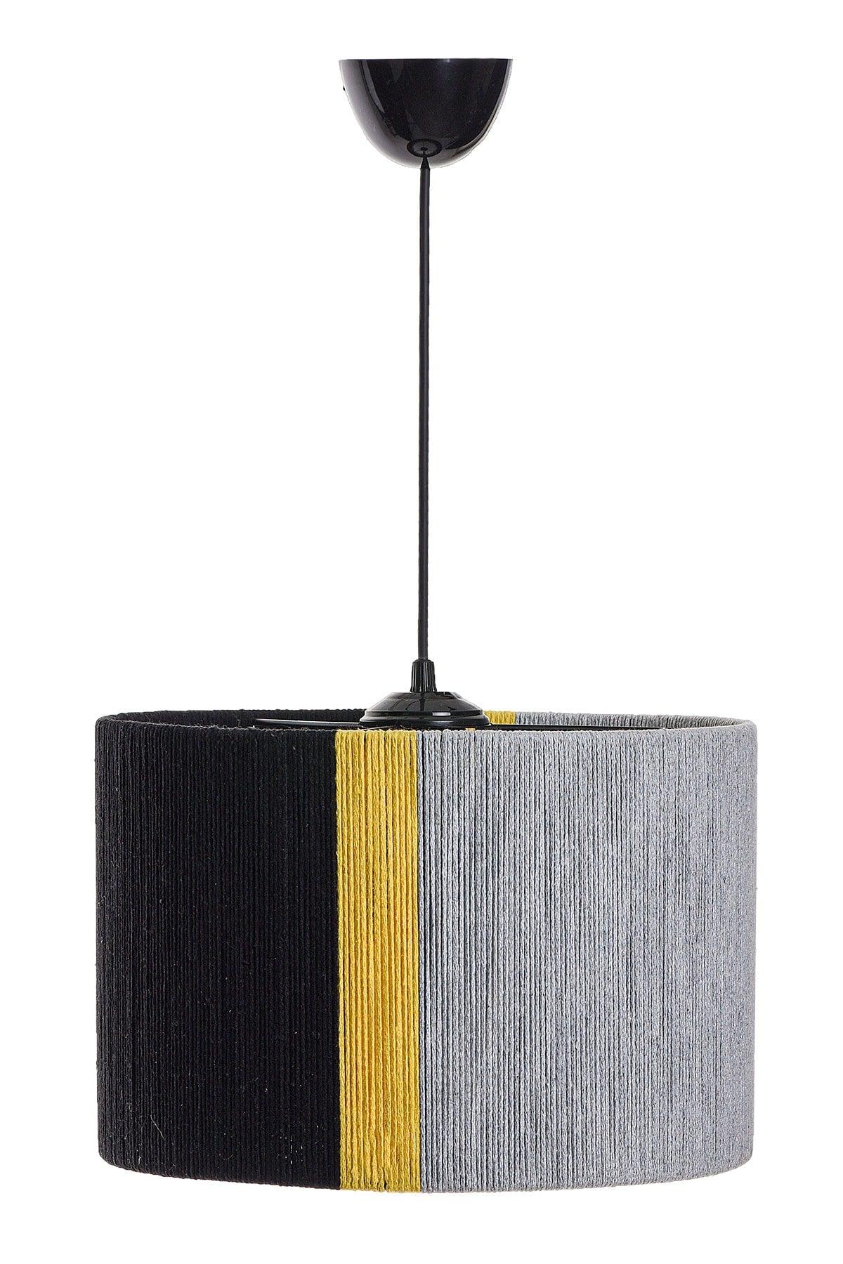 Marchand Handmade Chandelier Gray Black Yellow