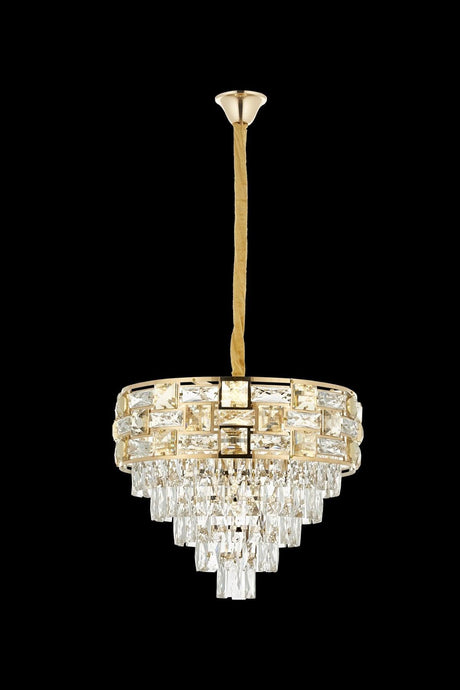 Mariella 50 Yellow Crystal Stone Chandelier - Swordslife