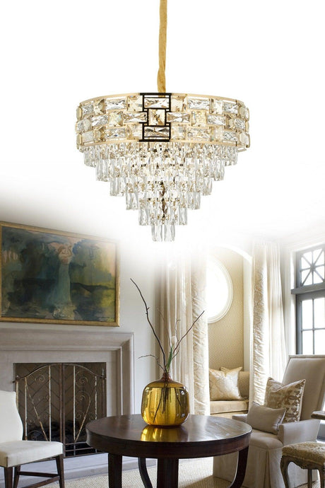 Mariella 60 Yellow Crystal Stone Chandelier - Swordslife